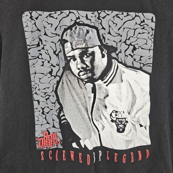 DJ Screw Shirt Mens XL Screwed Up Legend Graphic Tee Houston Texas‎ Black Shaka - Picture 2 of 9